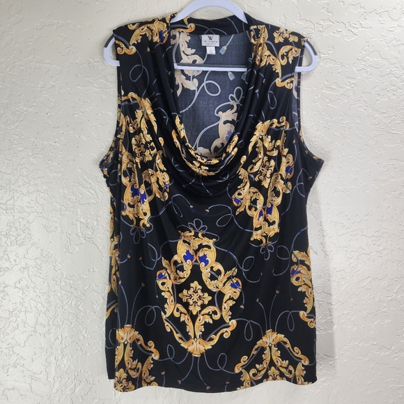 Worthington +Size 3X Women's Stretch Cowl Neck Sleeveless Soft and Classy Blouse - Picture 1 of 3